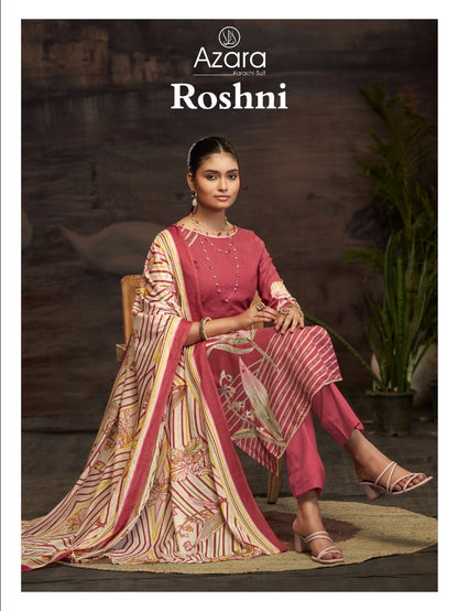 Roshni Radhika Fashion Azara Lawn Cotton Karachi Salwar Suits Wholesaler Gujarat