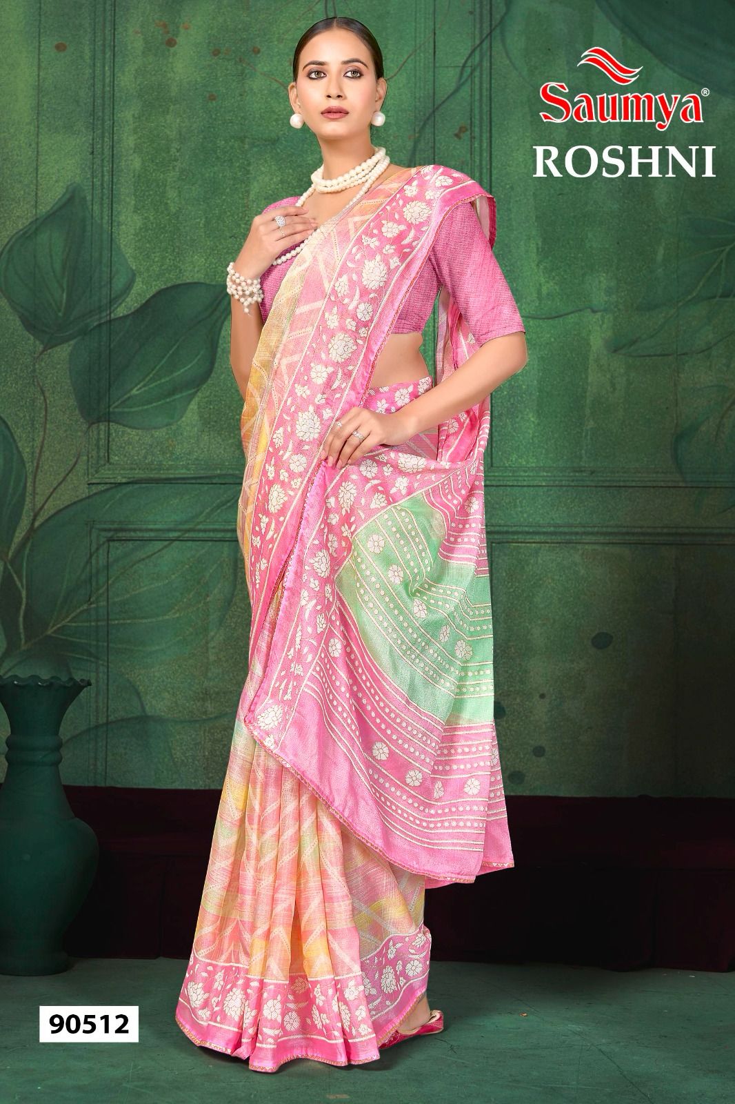 Roshni Saumya Chiffon Sarees Wholesaler Ahmedabad