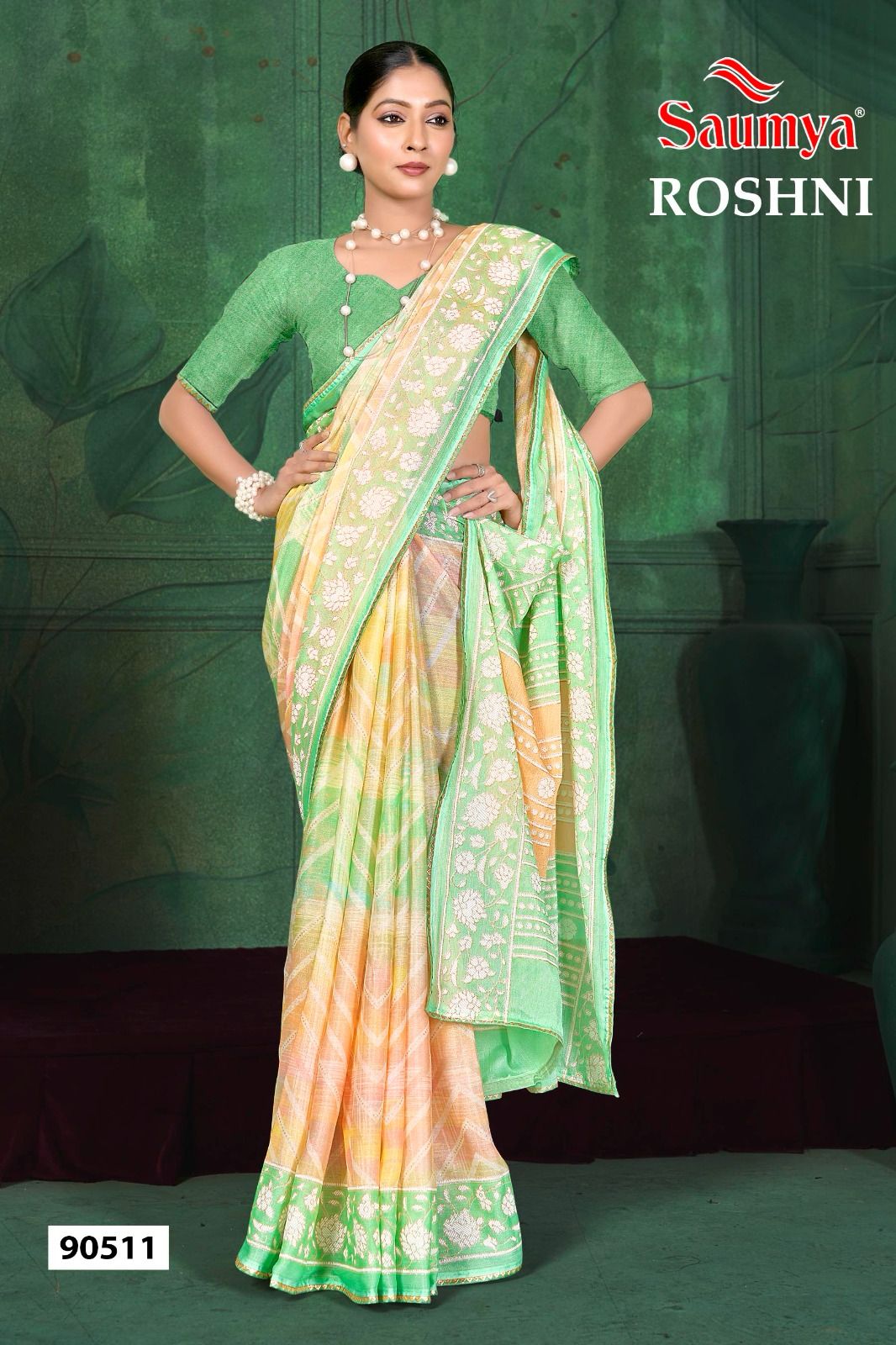 Roshni Saumya Chiffon Sarees Wholesaler Ahmedabad