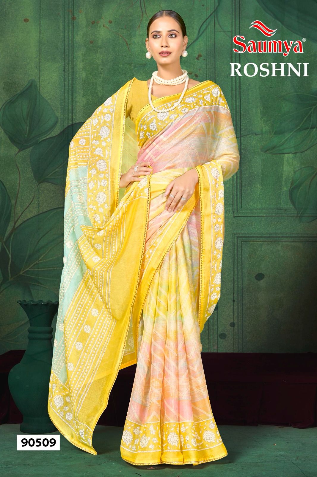 Roshni Saumya Chiffon Sarees Wholesaler Ahmedabad