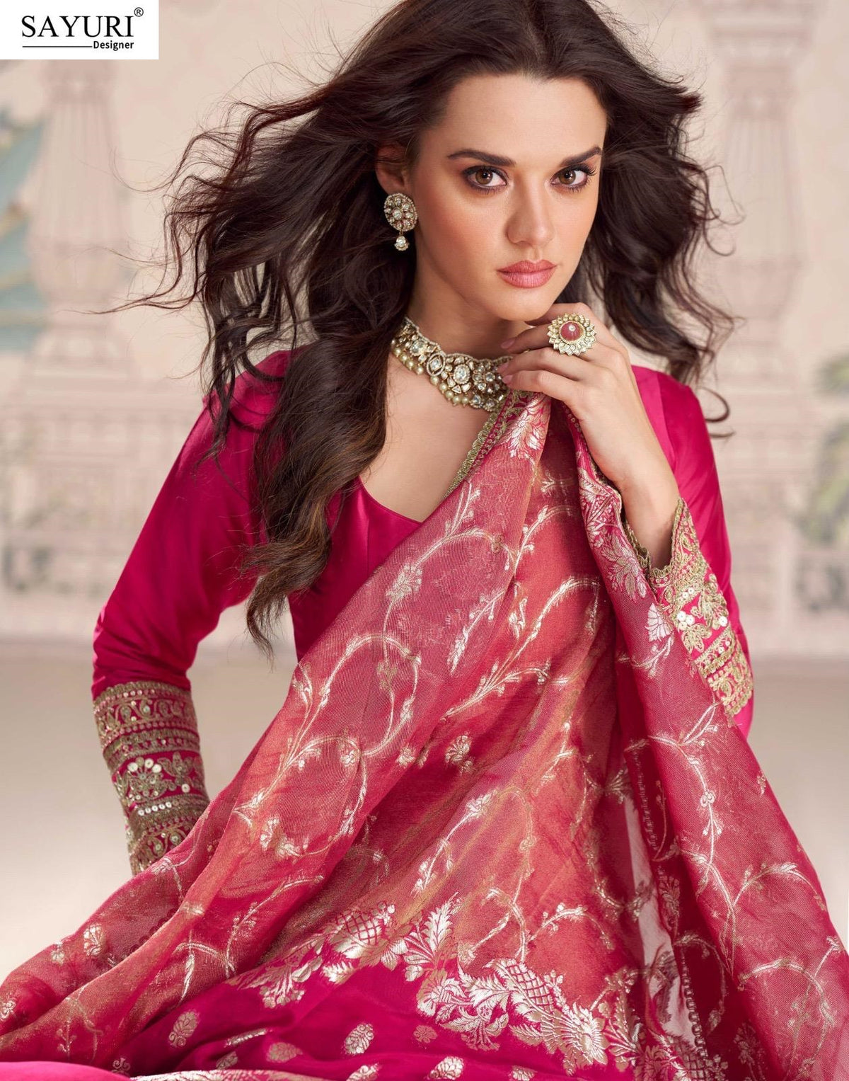 Roshni Sayuri Gown Dupatta Set Supplier