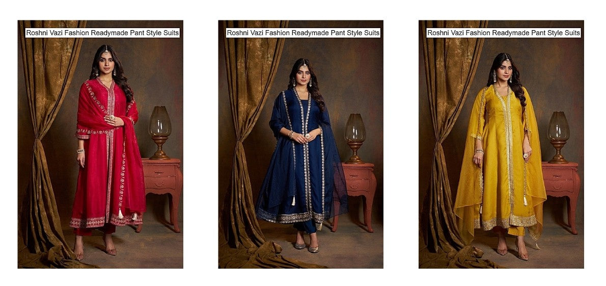 Roshni Vazi Fashion Viscose Readymade Pant Style Suits Manufacturer