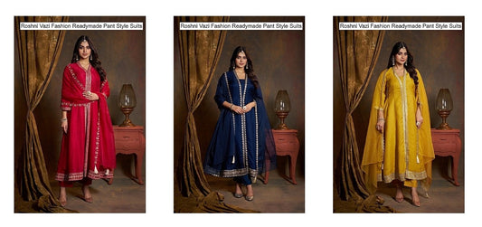 Roshni Vazi Fashion Viscose Readymade Pant Style Suits Manufacturer