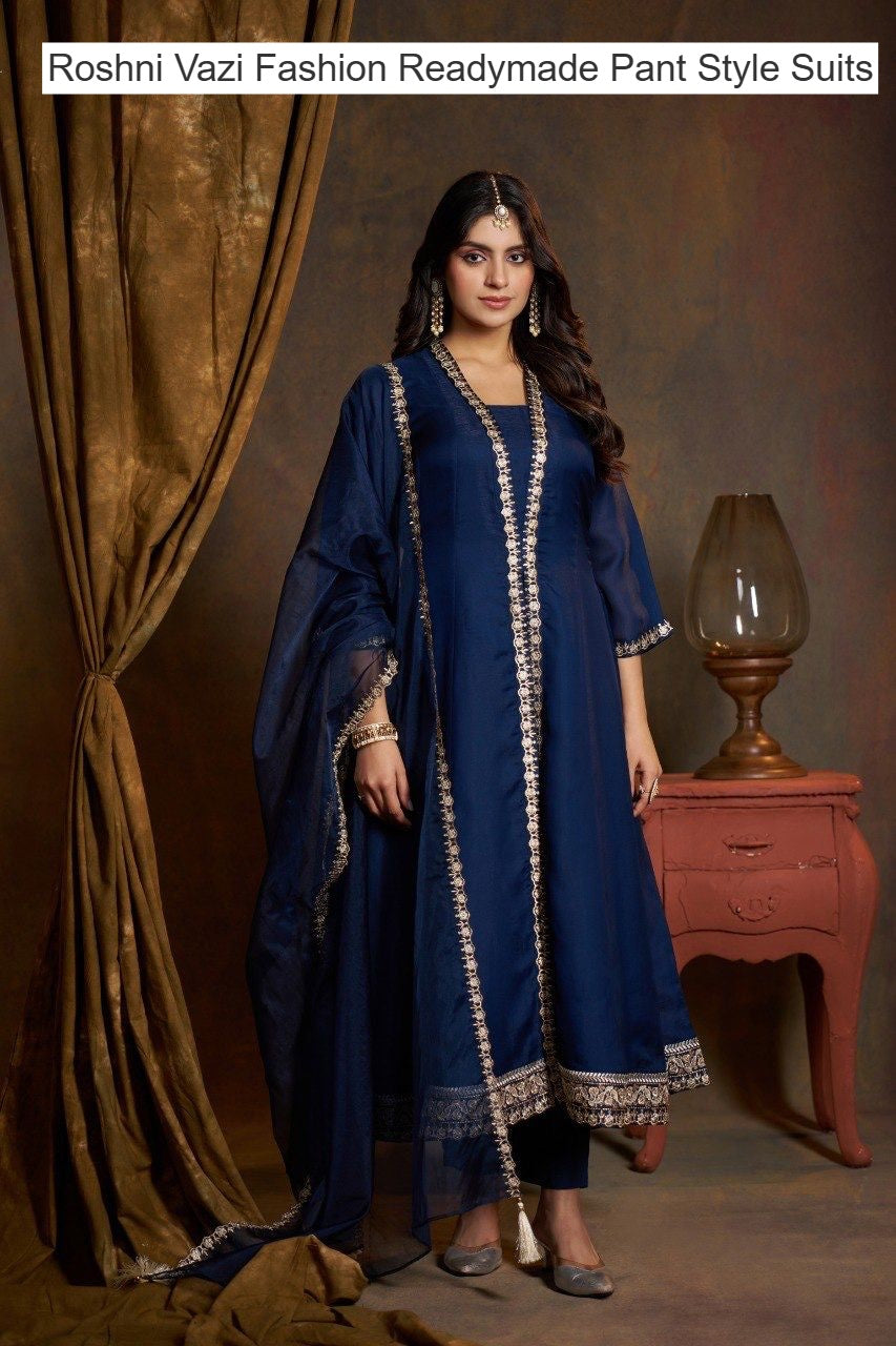 Roshni Vazi Fashion Viscose Readymade Pant Style Suits Manufacturer