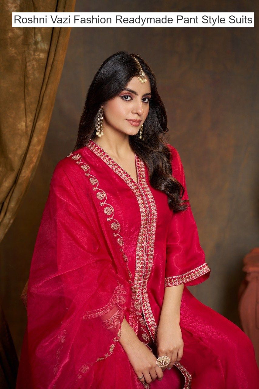 Roshni Vazi Fashion Viscose Readymade Pant Style Suits Manufacturer