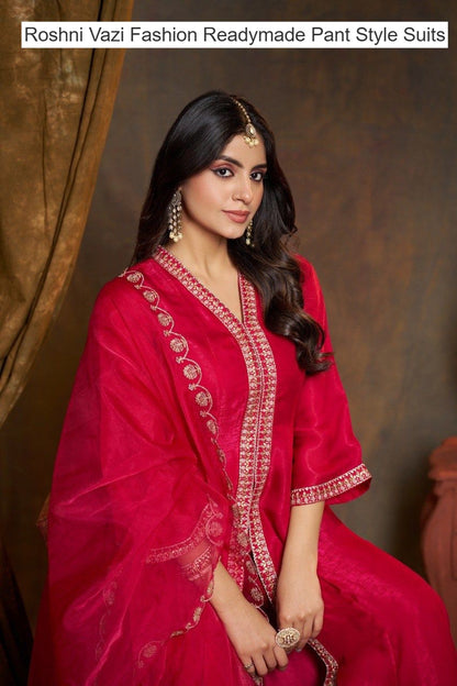 Roshni Vazi Fashion Viscose Readymade Pant Style Suits Manufacturer