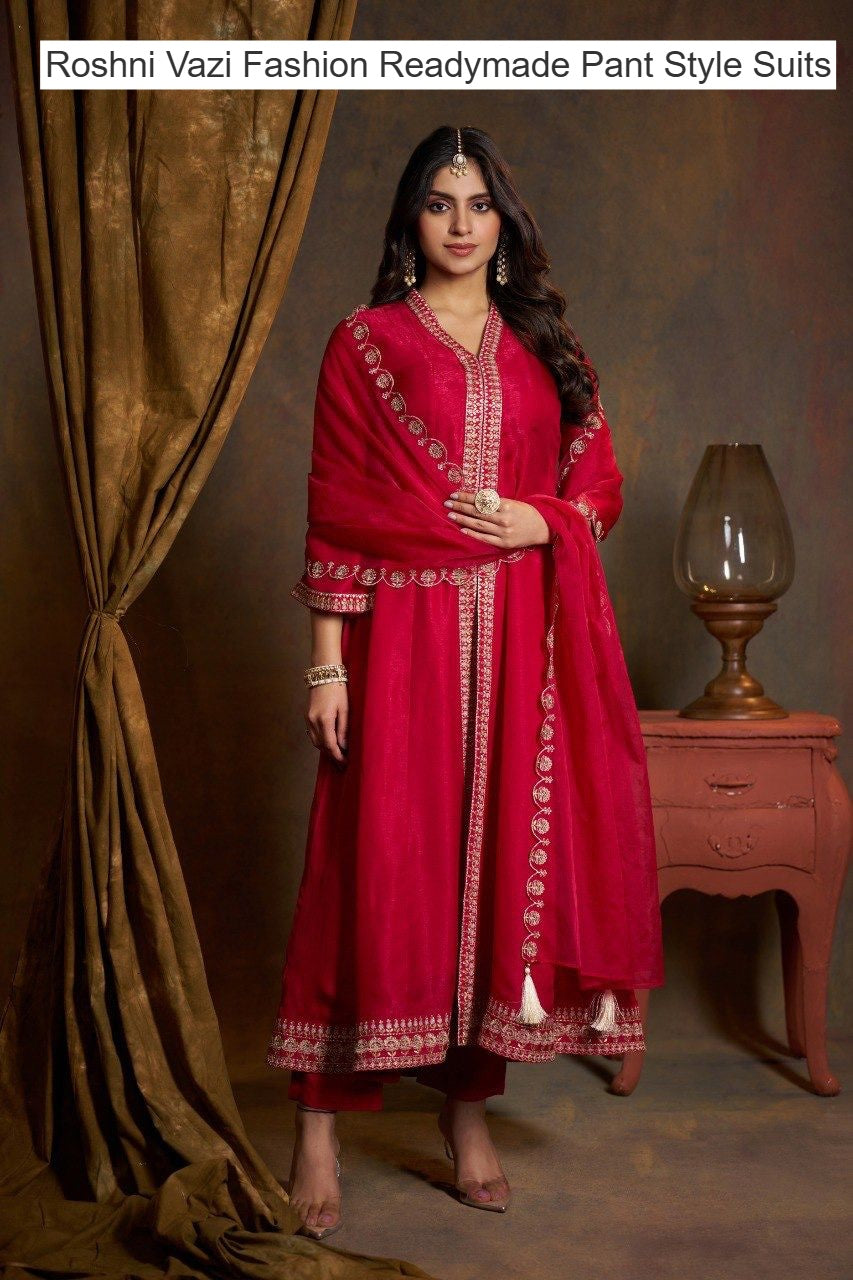 Roshni Vazi Fashion Viscose Readymade Pant Style Suits Manufacturer