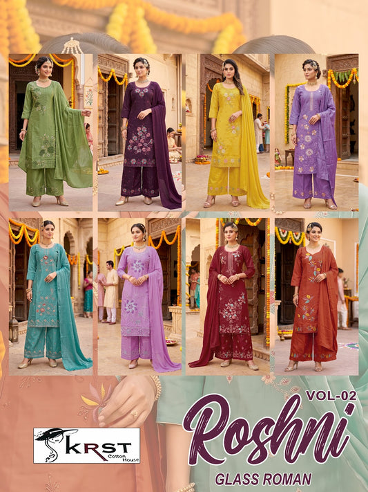 Roshni Vol 2 Krst Roman Readymade Plazzo Style Suits Manufacturer