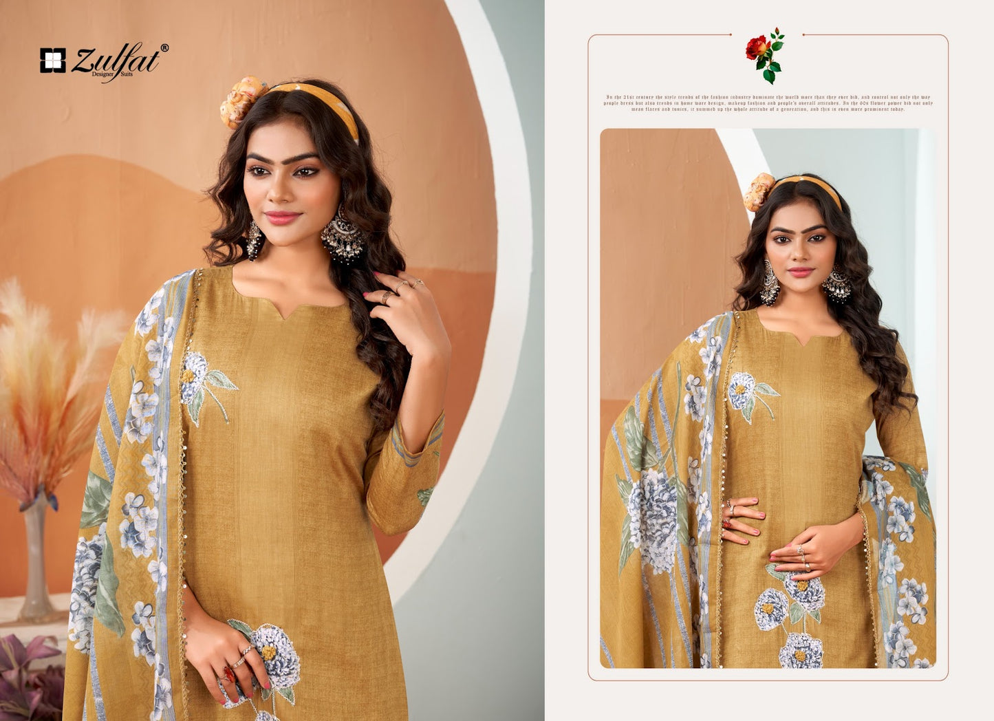 Roshni Zulfat Designer Jam Cotton Karachi Salwar Suits Wholesaler Ahmedabad