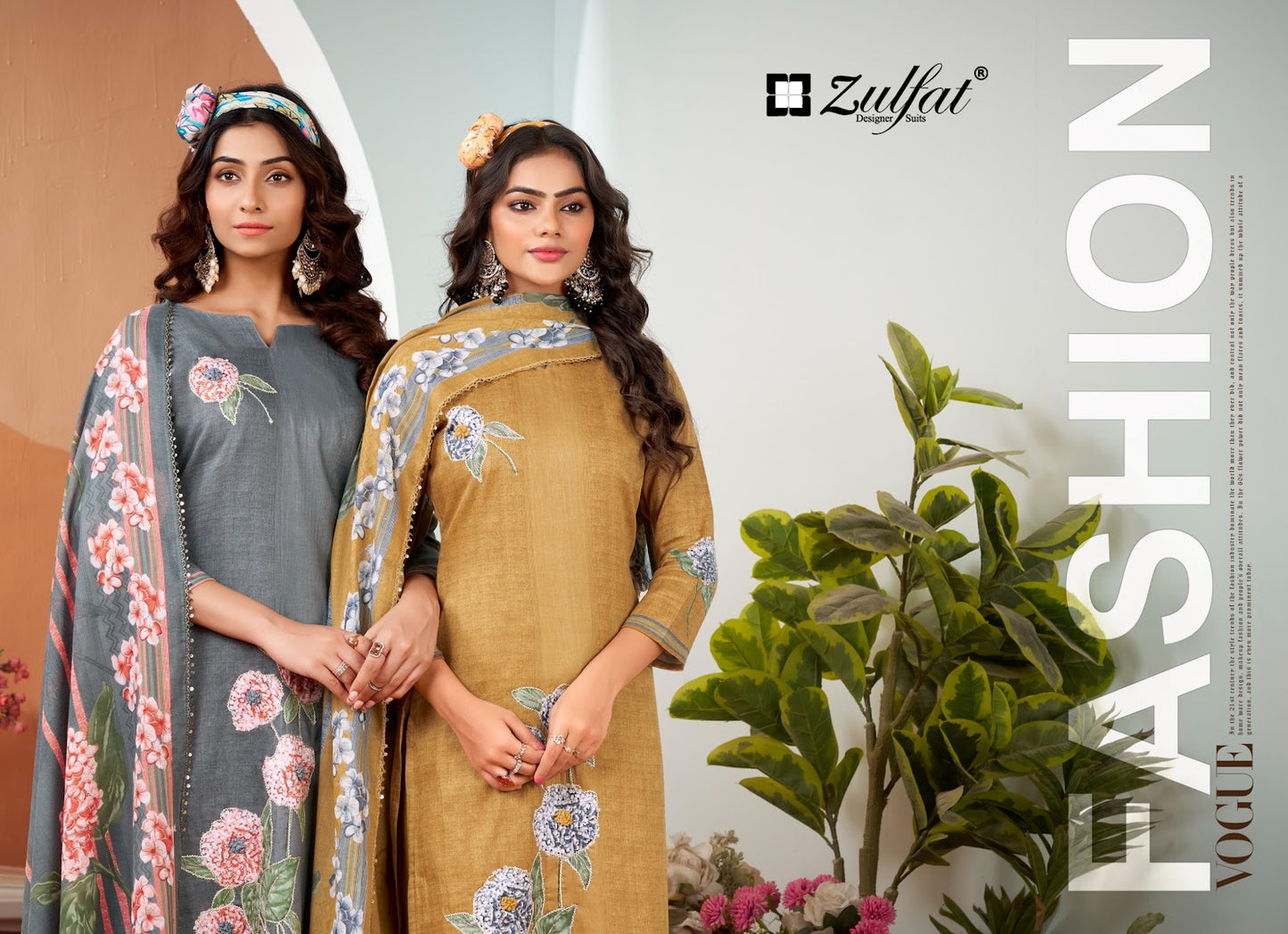 Roshni Zulfat Designer Jam Cotton Karachi Salwar Suits Wholesaler Ahmedabad
