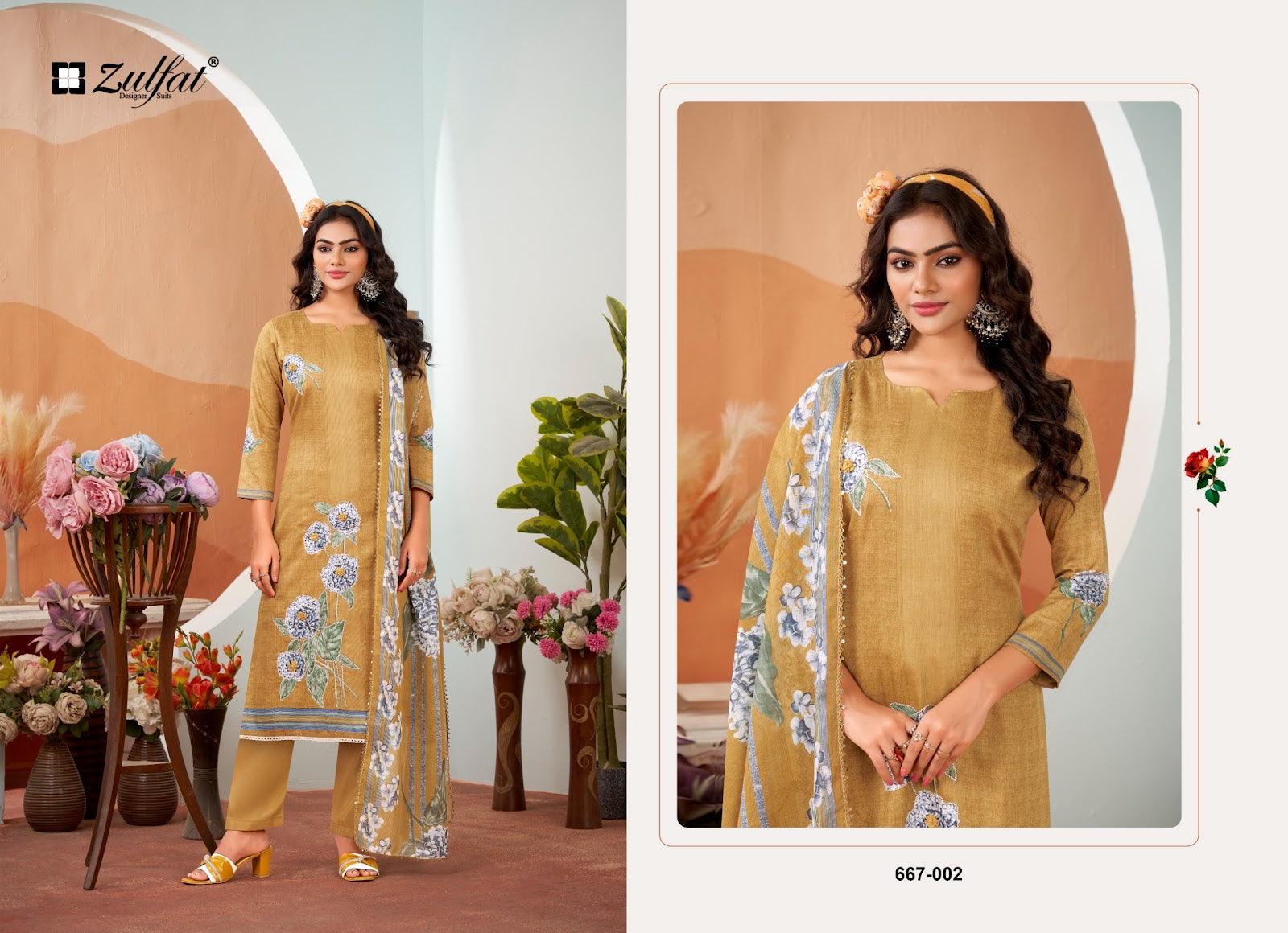 Roshni Zulfat Designer Jam Cotton Karachi Salwar Suits Wholesaler Ahmedabad
