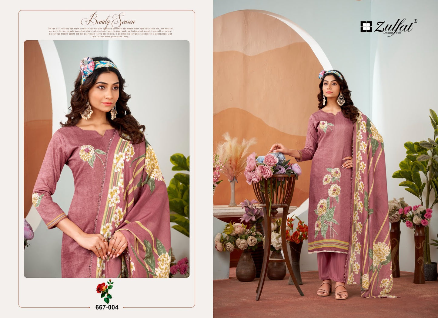 Roshni Zulfat Designer Jam Cotton Karachi Salwar Suits Wholesaler Ahmedabad