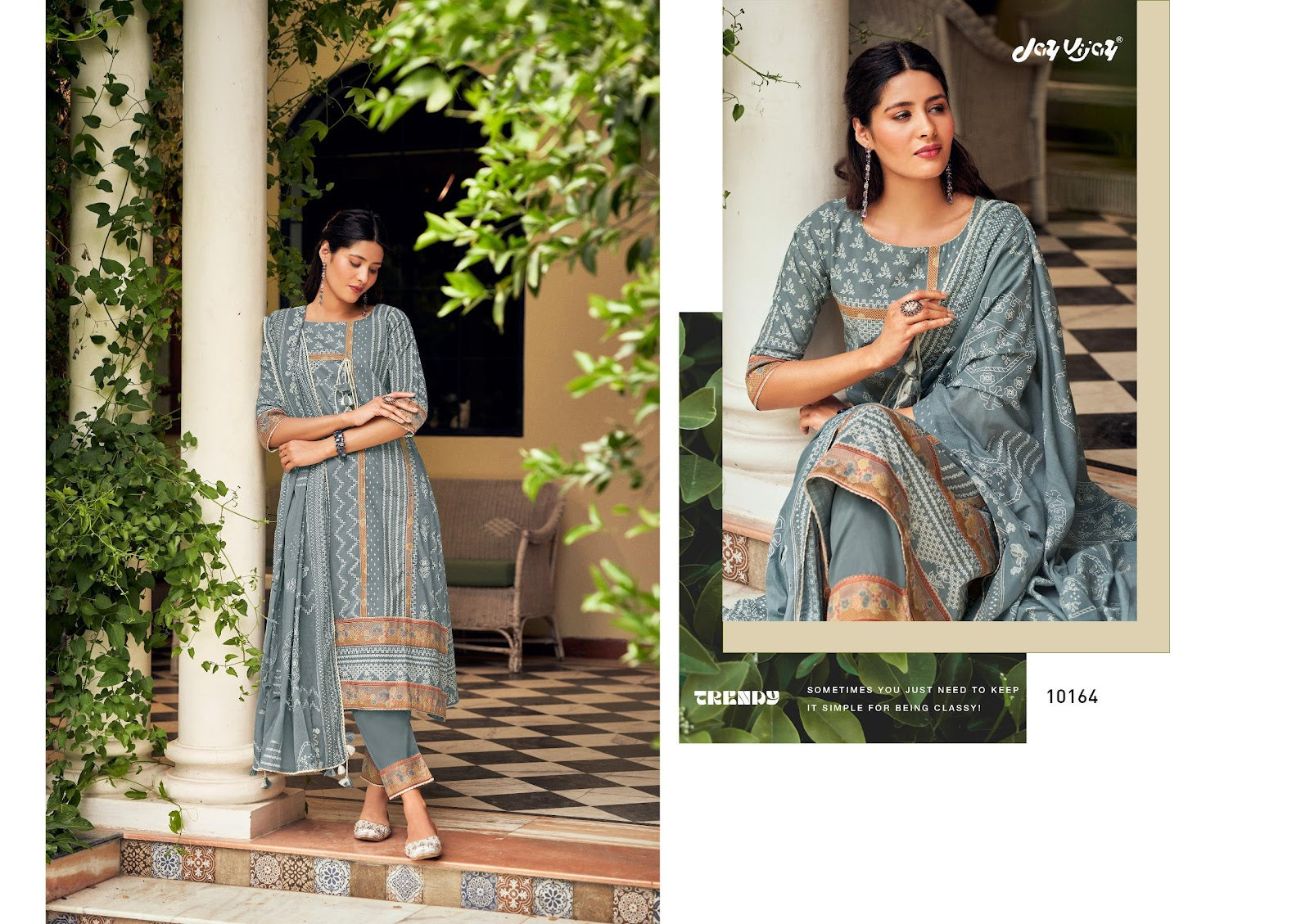 Roshnika Jay Vijay Cotton Pant Style Suits Wholesale