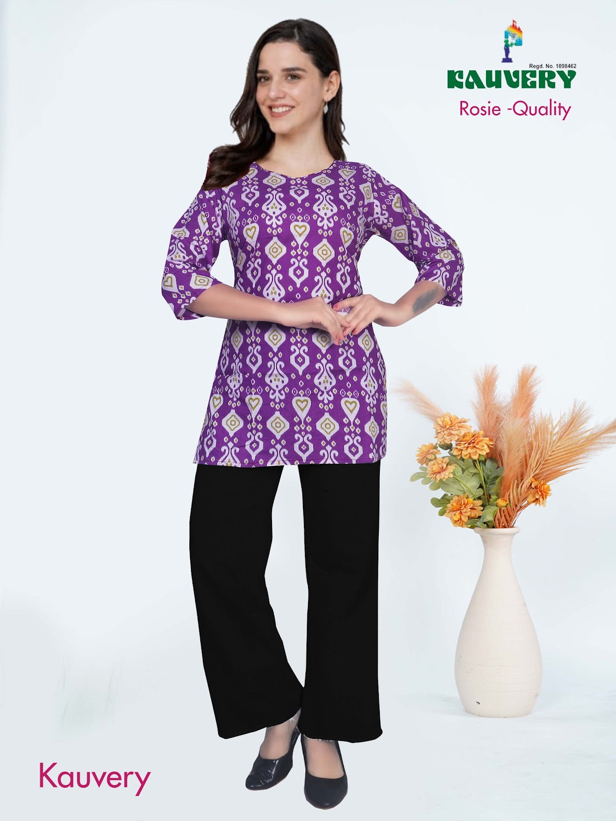 Rosie Quality Kauvery Cotton Short Kurtis Wholesaler India