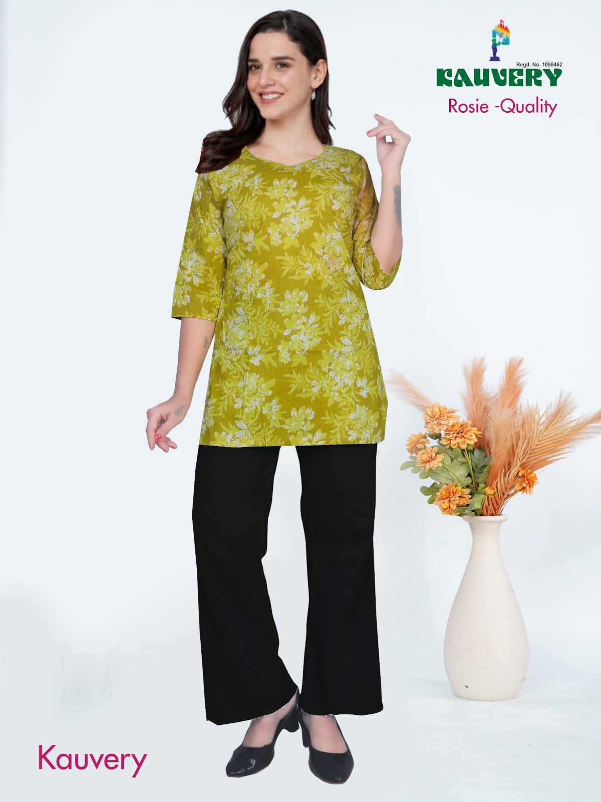 Rosie Quality Kauvery Cotton Short Kurtis Wholesaler India