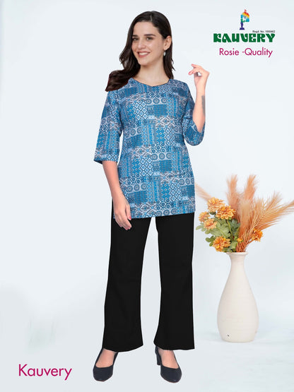Rosie Quality Kauvery Cotton Short Kurtis Wholesaler India