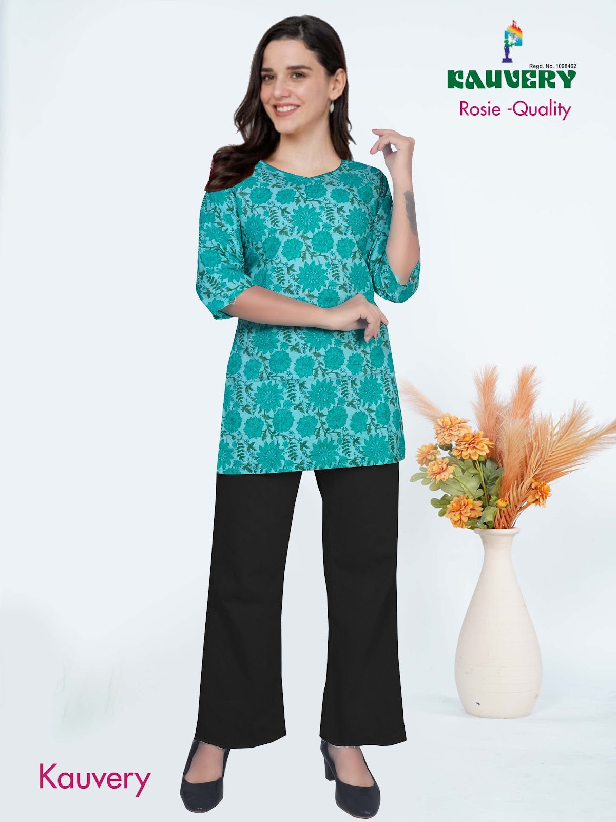 Rosie Quality Kauvery Cotton Short Kurtis Wholesaler India