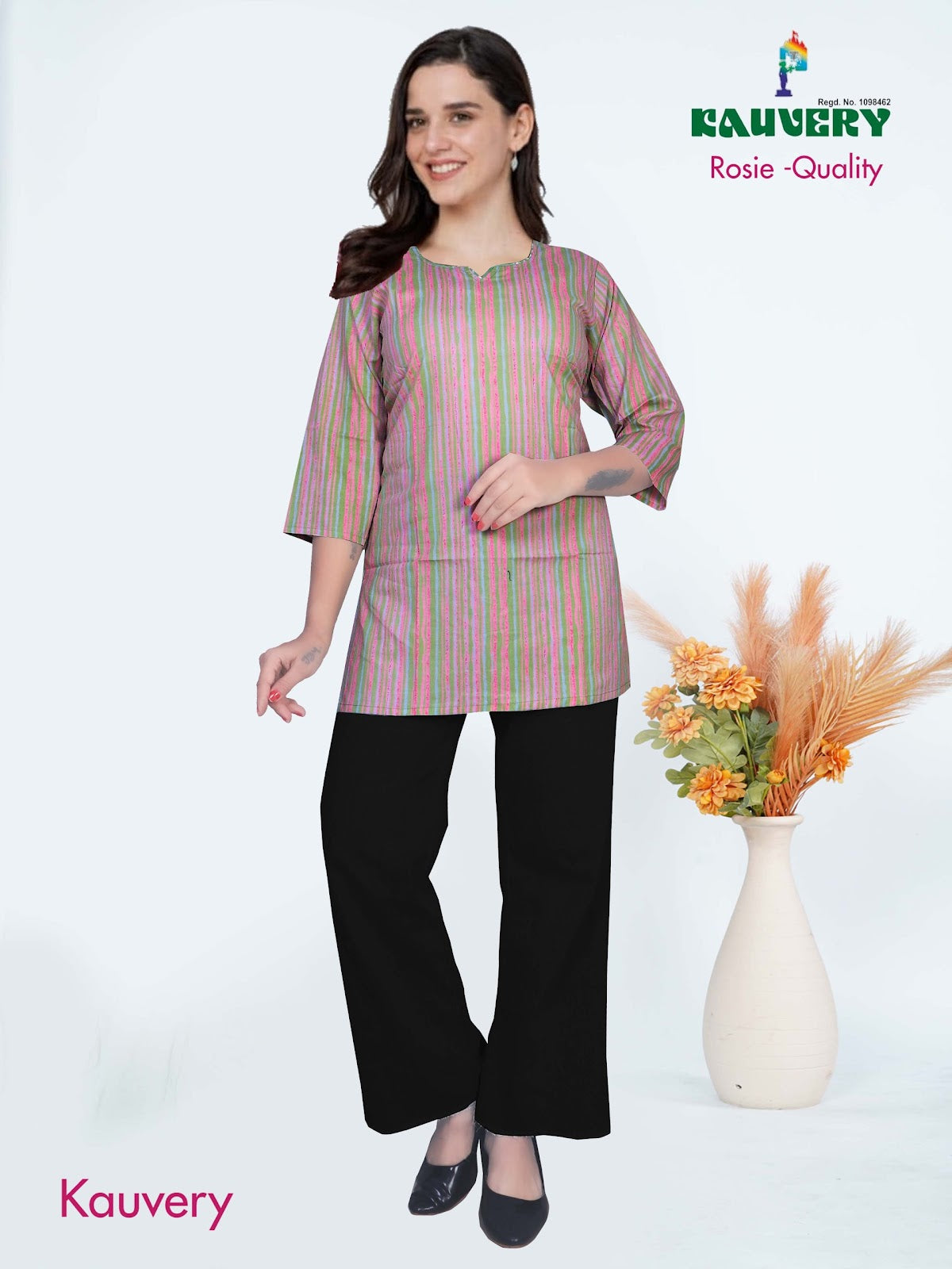 Rosie Quality Kauvery Cotton Short Kurtis Wholesaler India