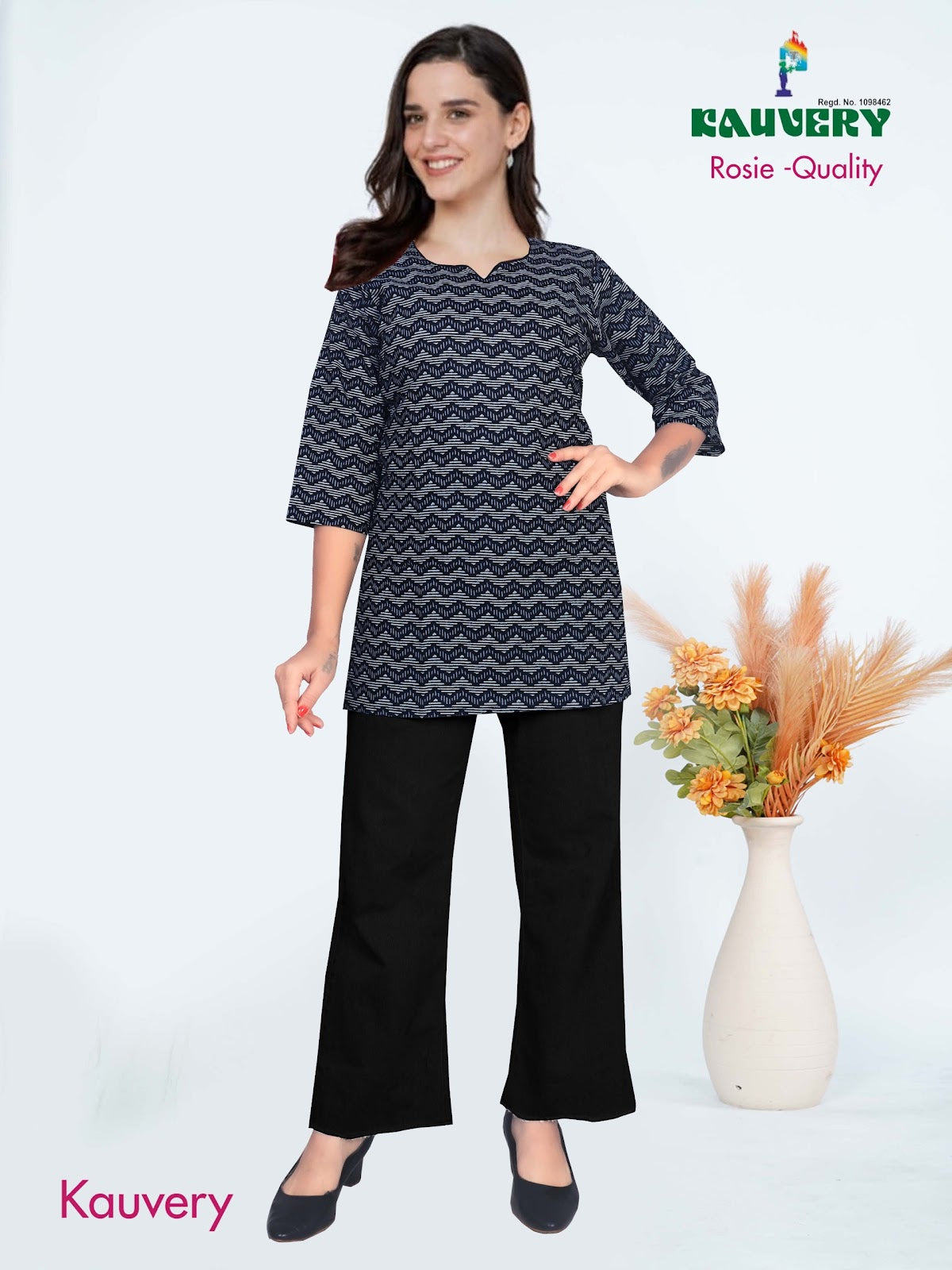 Rosie Quality Kauvery Cotton Short Kurtis Wholesaler India