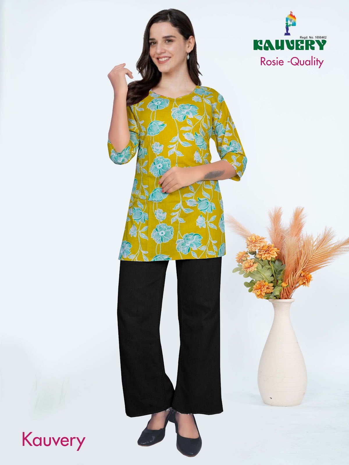 Rosie Quality Kauvery Cotton Short Kurtis Wholesaler India