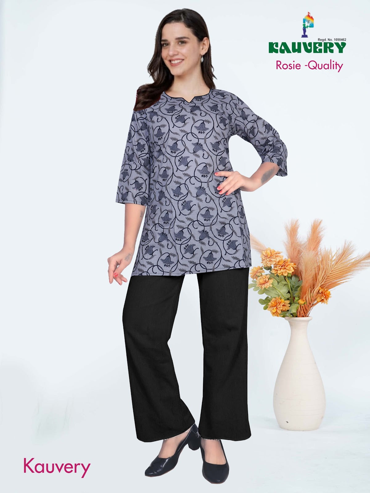 Rosie Quality Kauvery Cotton Short Kurtis Wholesaler India
