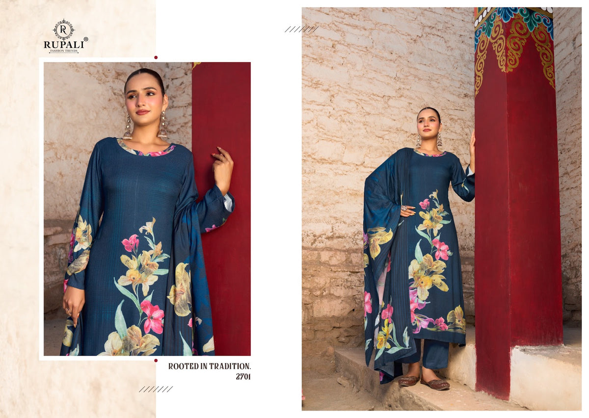 Rosie Rupali Viscose Pashmina Suits Wholesaler Ahmedabad