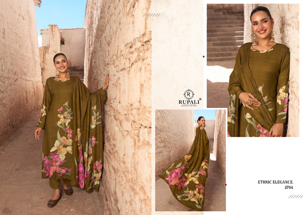 Rosie Rupali Viscose Pashmina Suits Wholesaler Ahmedabad