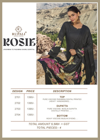 Rosie Rupali Viscose Pashmina Suits Wholesaler Ahmedabad