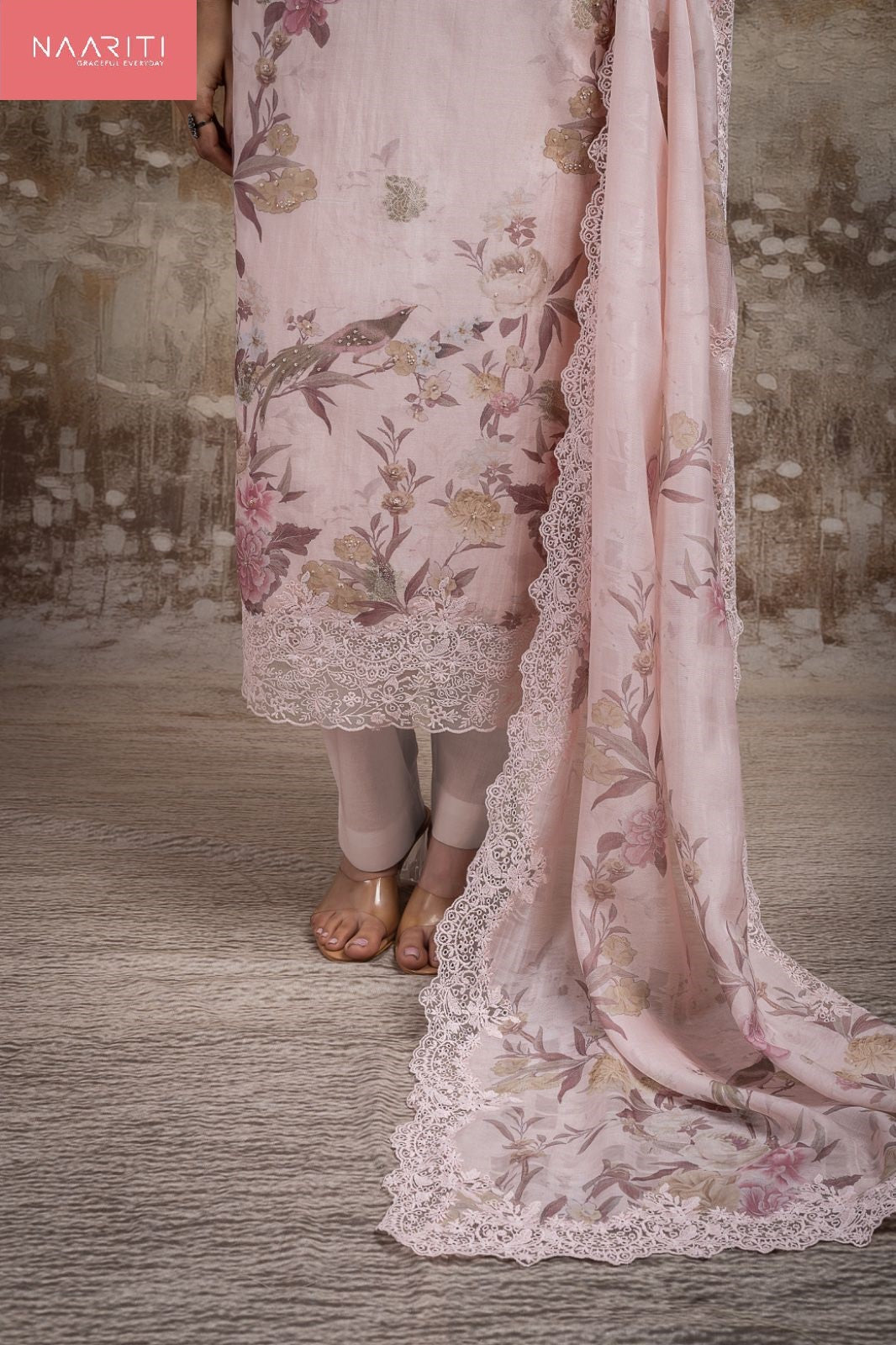 Rosset Naariti Mul Chanderi Pant Style Suits Wholesaler Ahmedabad
