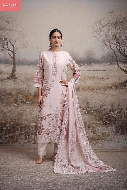 Rosset Naariti Mul Chanderi Pant Style Suits Wholesaler Ahmedabad