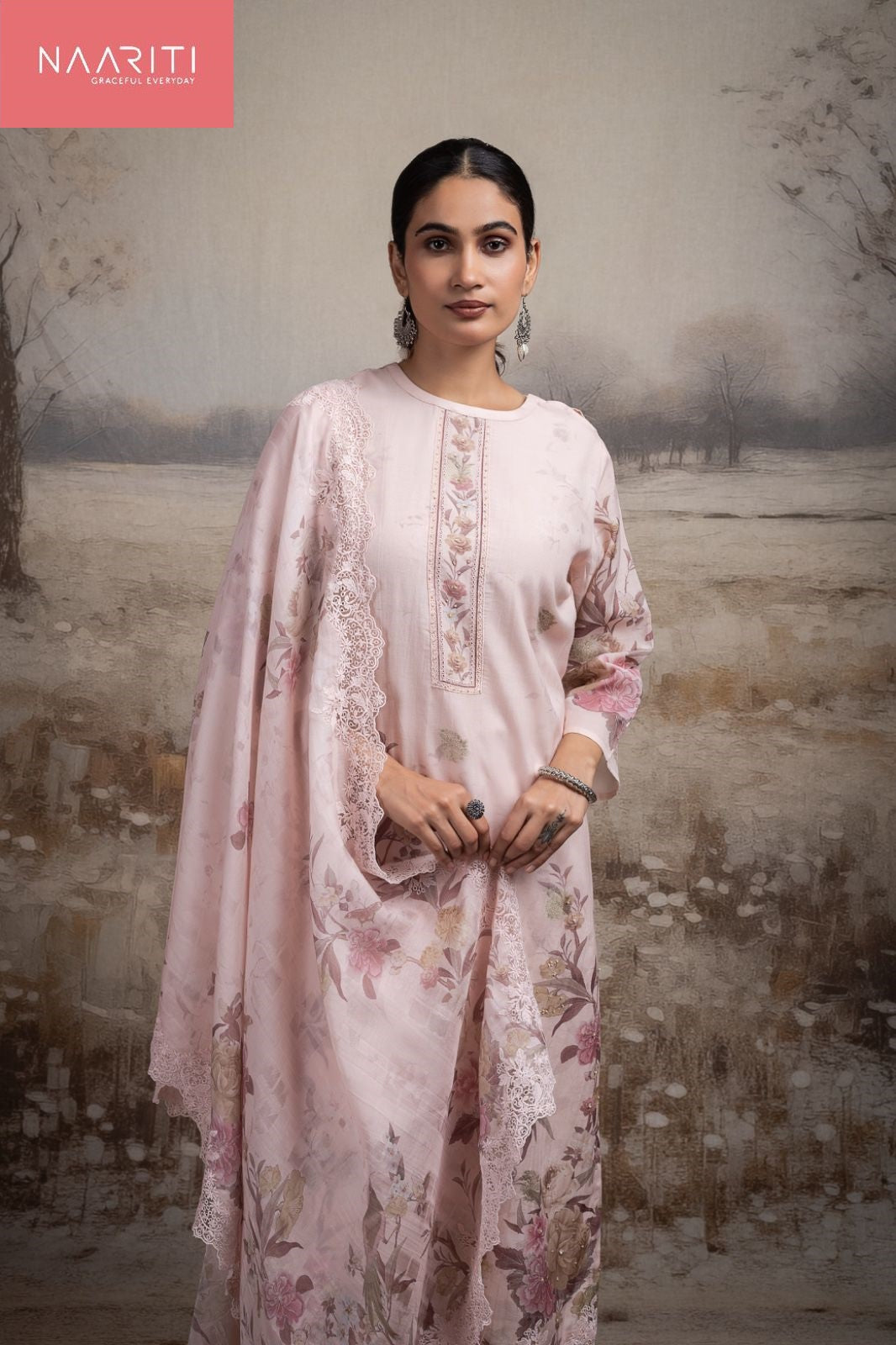 Rosset Naariti Mul Chanderi Pant Style Suits Wholesaler Ahmedabad
