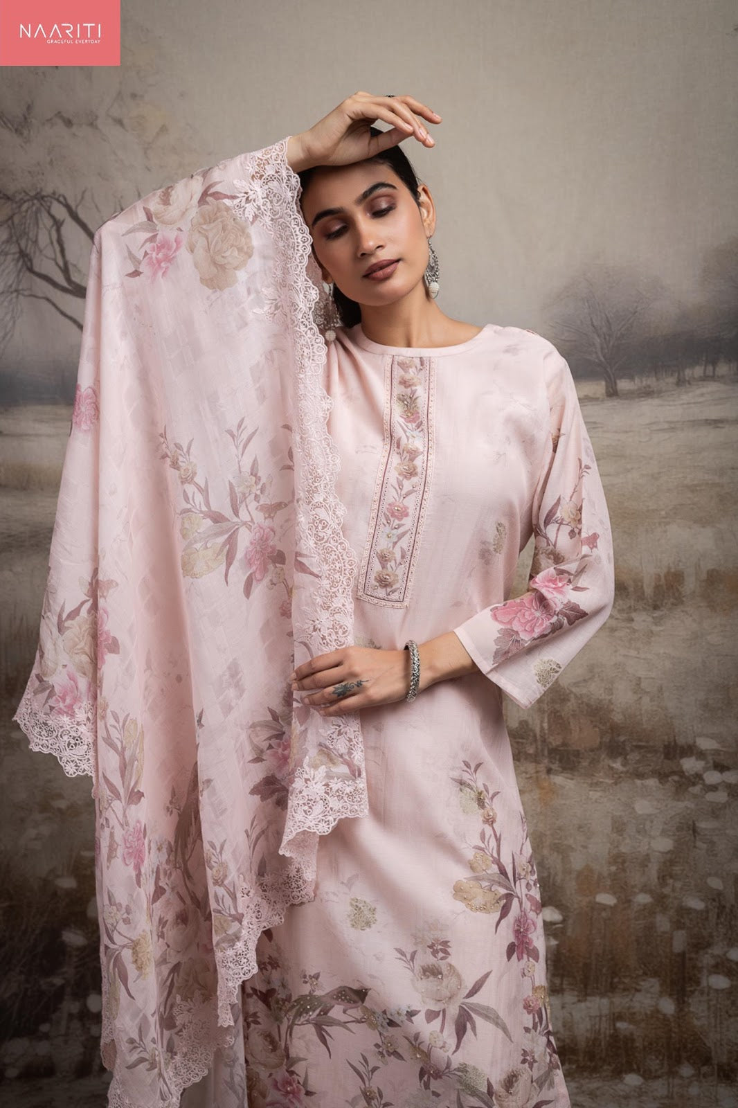Rosset Naariti Mul Chanderi Pant Style Suits Wholesaler Ahmedabad