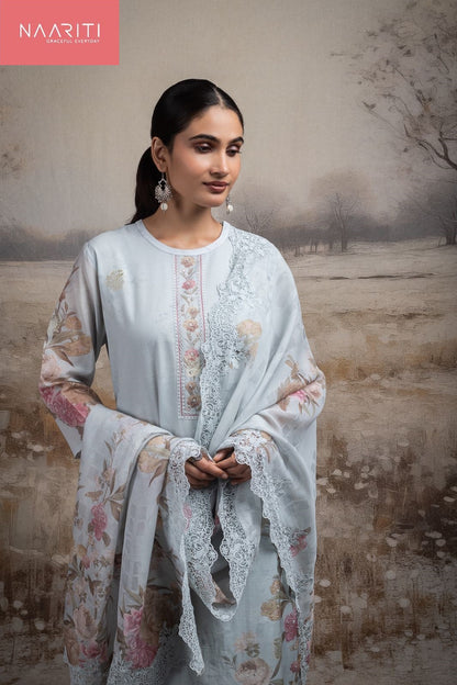 Rosset Naariti Mul Chanderi Pant Style Suits Wholesaler Ahmedabad