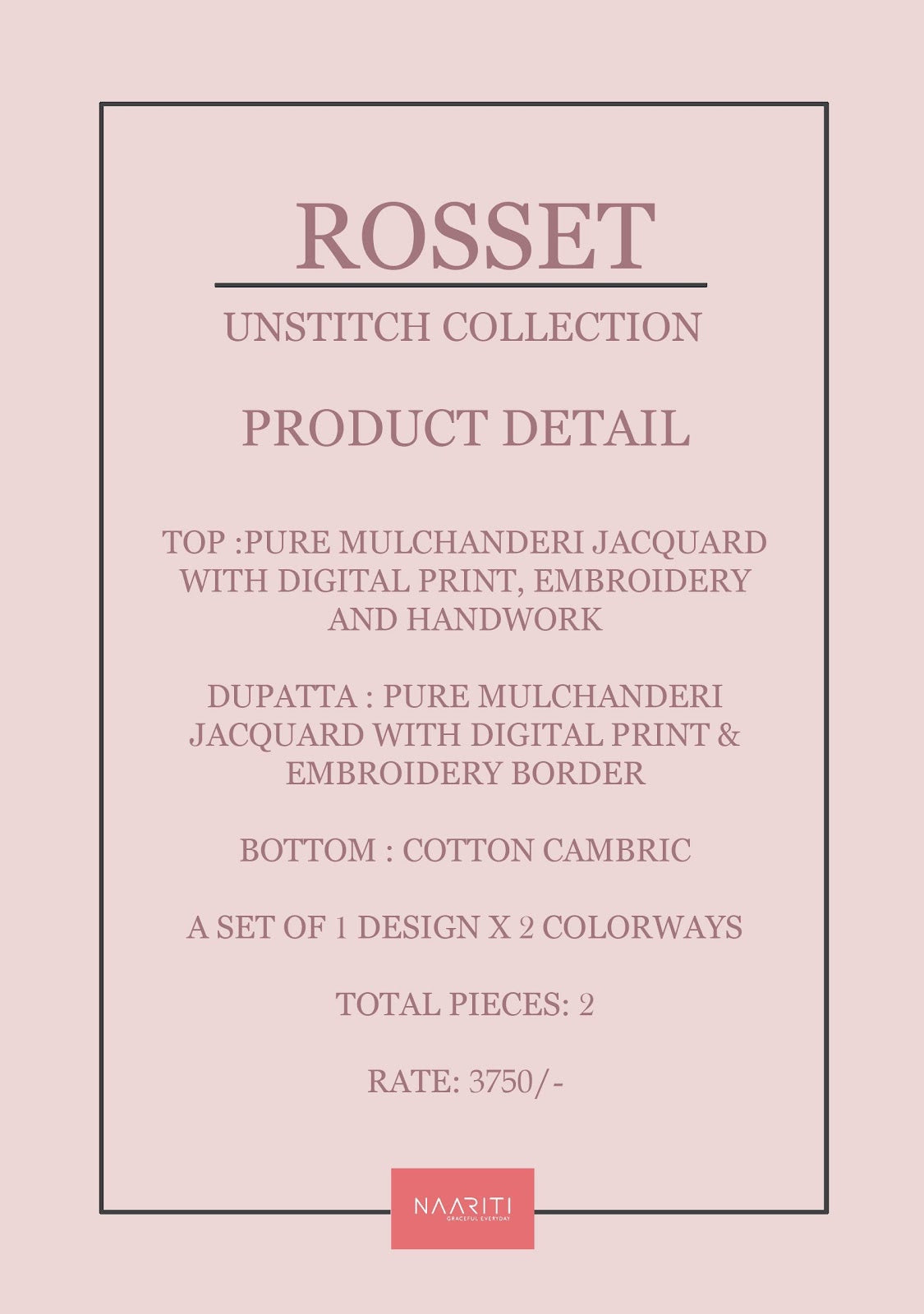 Rosset Naariti Mul Chanderi Pant Style Suits Wholesaler Ahmedabad