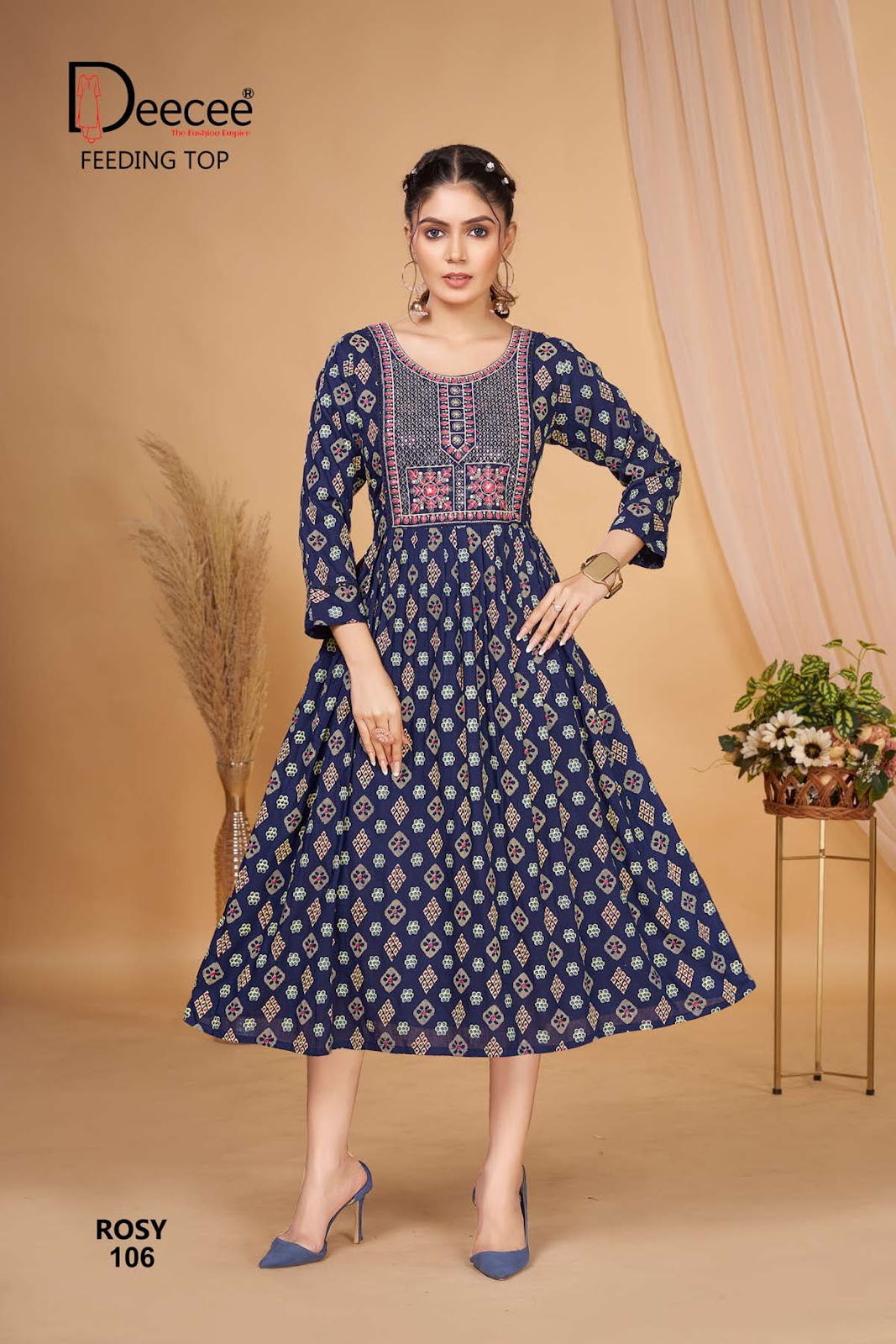 Rosy Deecee Rayon Feeding Kurtis Wholesale Price