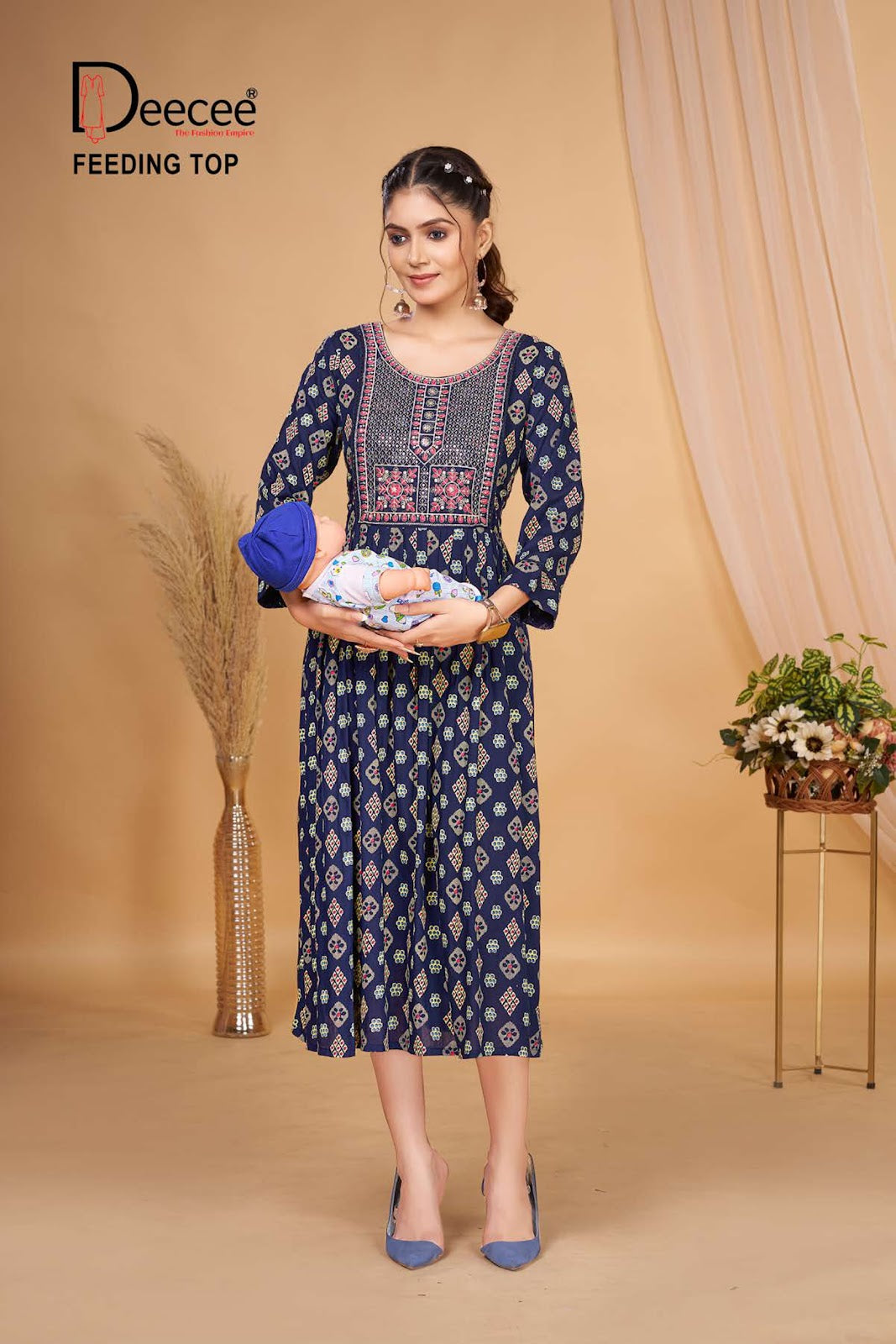 Rosy Deecee Rayon Feeding Kurtis Wholesale Price