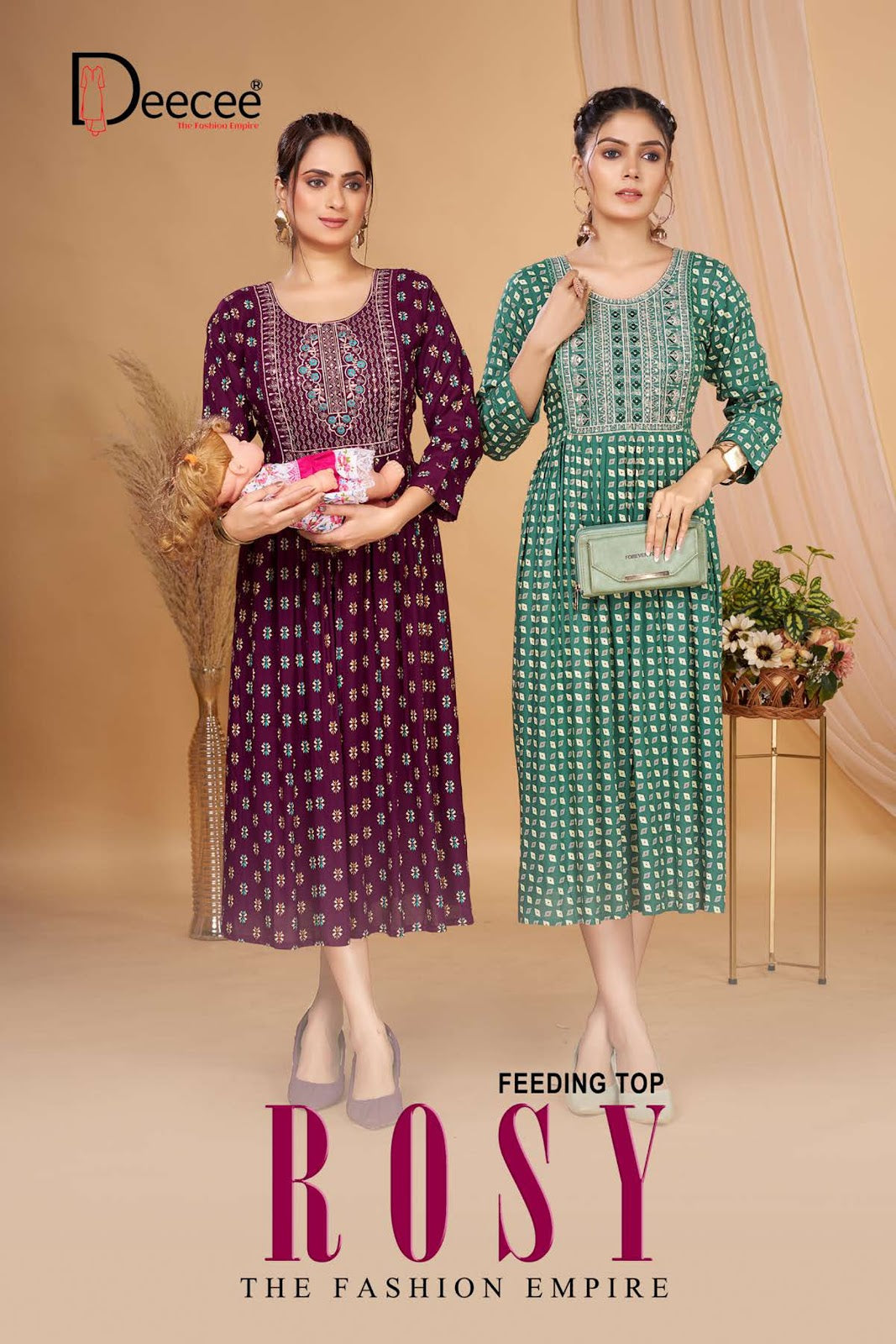 Rosy Deecee Rayon Feeding Kurtis Wholesale Price
