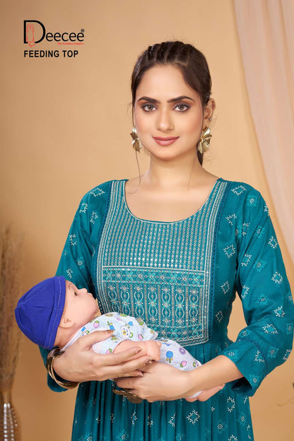 Rosy Deecee Rayon Feeding Kurtis Wholesale Price