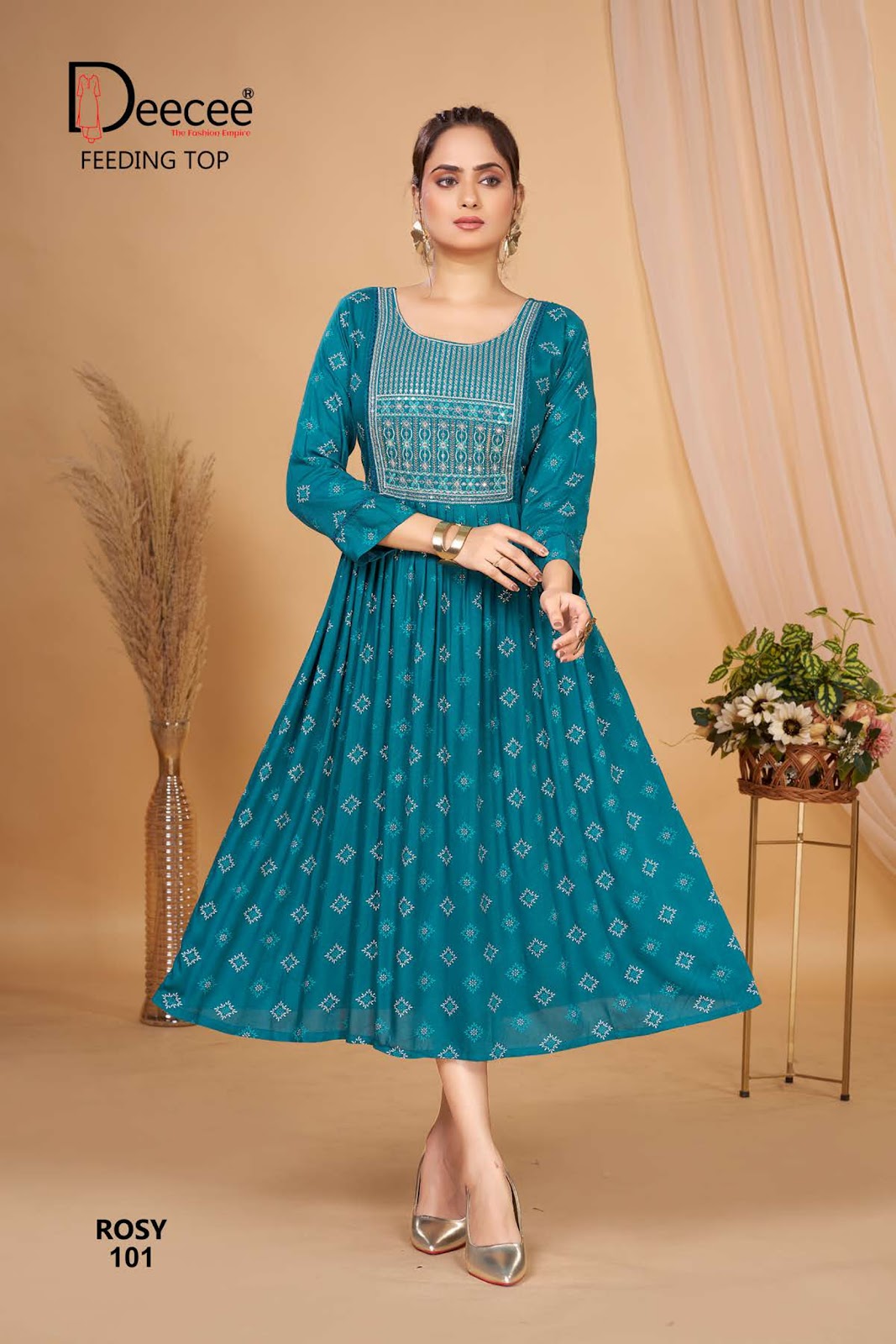 Rosy Deecee Rayon Feeding Kurtis Wholesale Price
