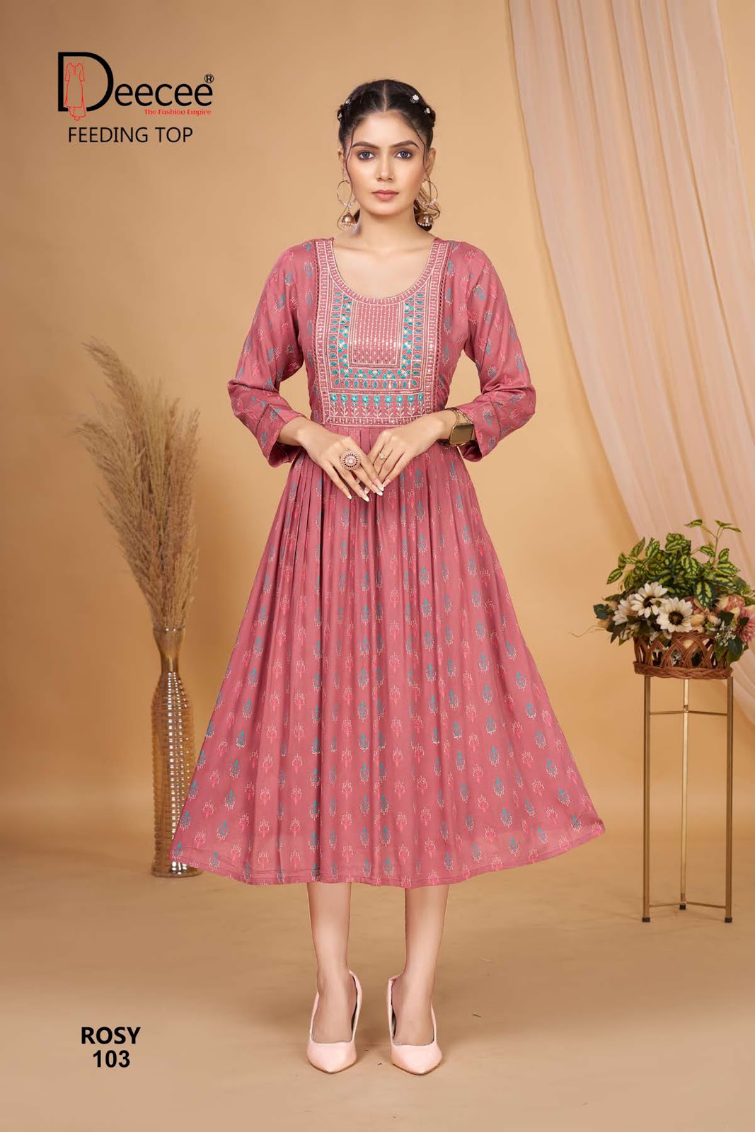 Rosy Deecee Rayon Feeding Kurtis Wholesale Price