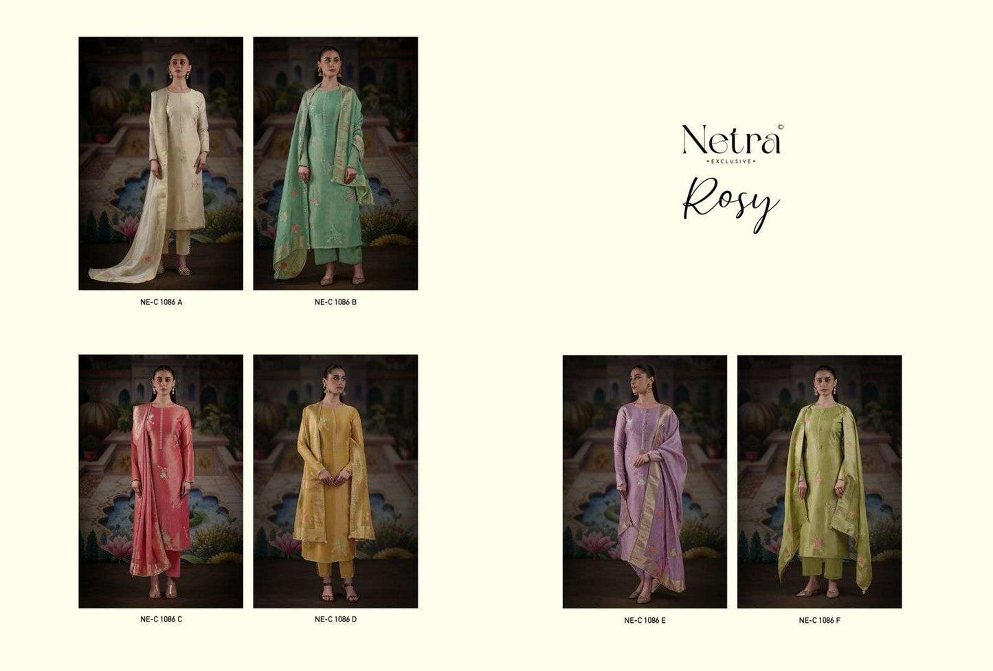 Rosy Netra Premium Viscose Pant Style Suits Exporter Ahmedabad