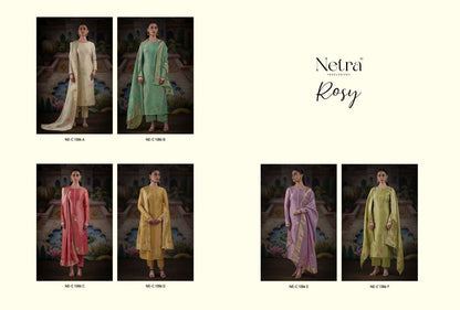 Rosy Netra Premium Viscose Pant Style Suits Exporter Ahmedabad