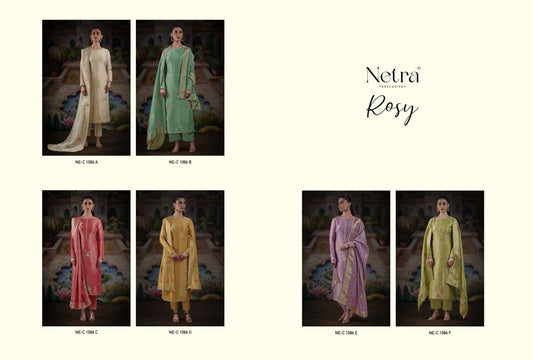 Rosy Netra Premium Viscose Pant Style Suits Exporter Ahmedabad