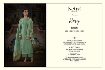 Rosy Netra Premium Viscose Pant Style Suits Exporter Ahmedabad