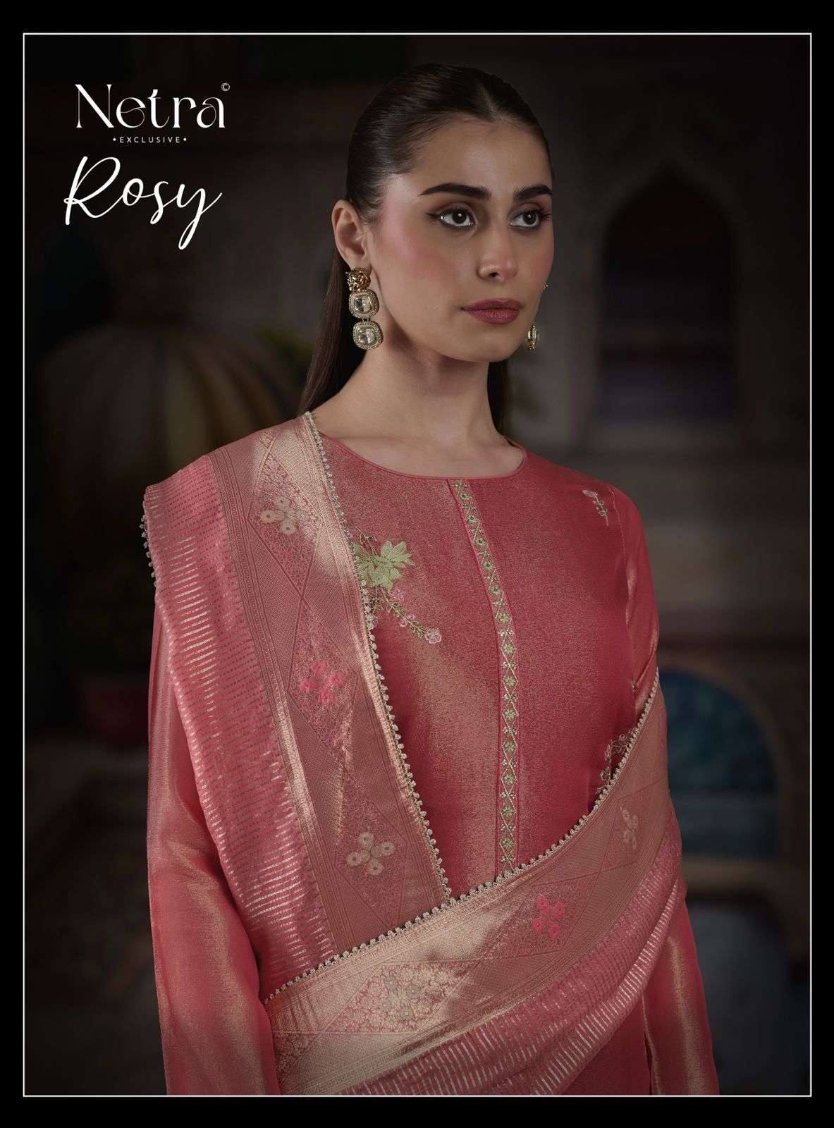 Rosy Netra Premium Viscose Pant Style Suits Exporter Ahmedabad
