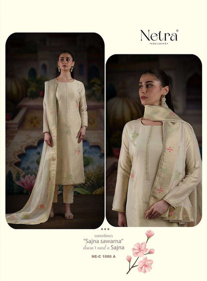 Rosy Netra Premium Viscose Pant Style Suits Exporter Ahmedabad