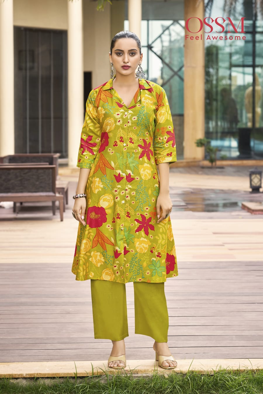 Rosy Ossm Vetican Kurti Pant Set Exporter Gujarat