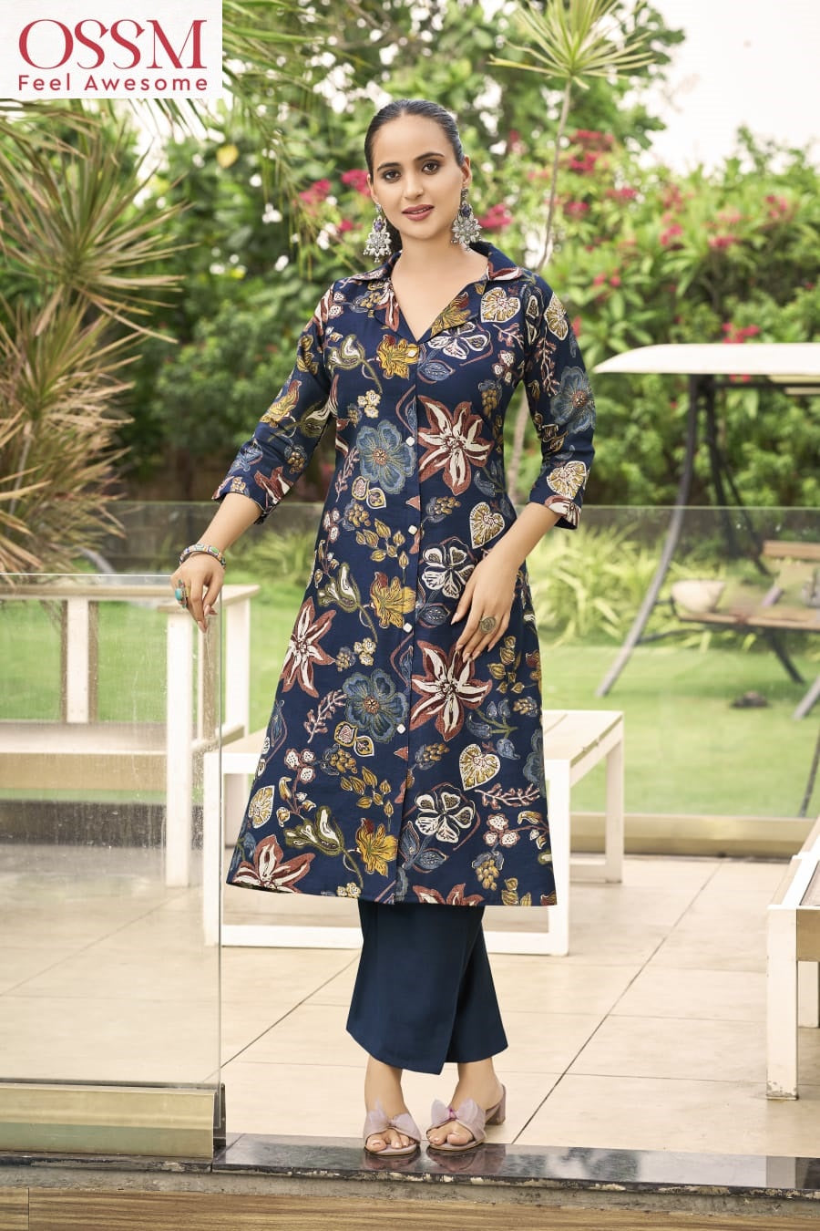 Rosy Ossm Vetican Kurti Pant Set Exporter Gujarat