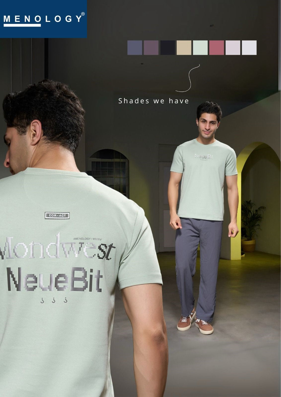 Round Neck 2114 Menology Knit Mens Tshirts Wholesale Rate