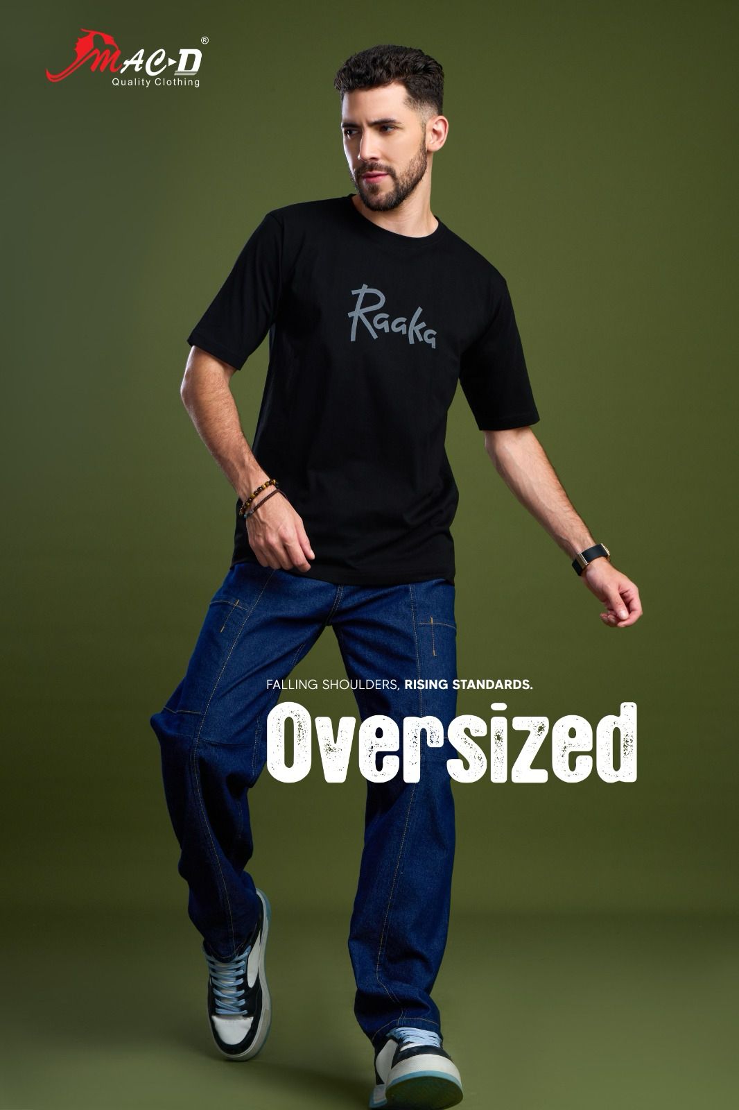 Round Neck 5841 Mac D Cotton Mens Tshirts Supplier Gujarat